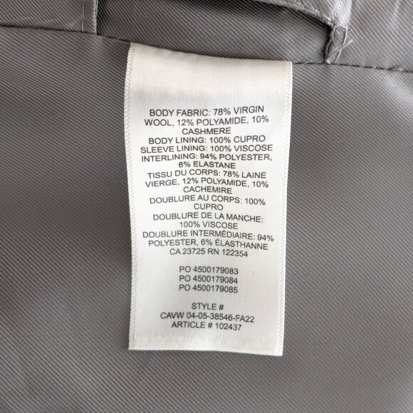 Aritzia Wilfred The Only Coat - Soft Wool Cashmere - Heather Light Grey - Picture 8 of 8